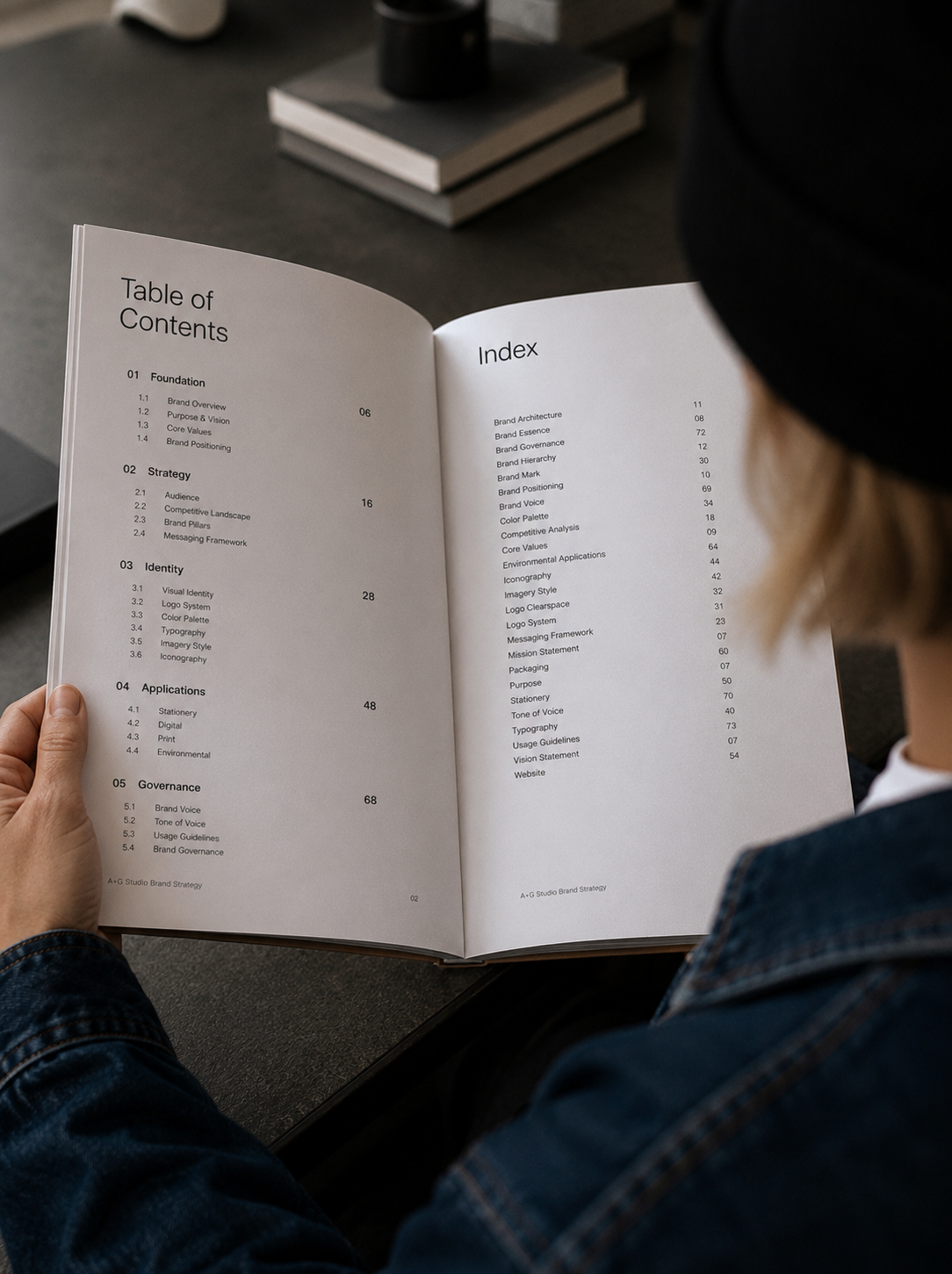 Directrice artistique – lecture charte graphique, table des matières