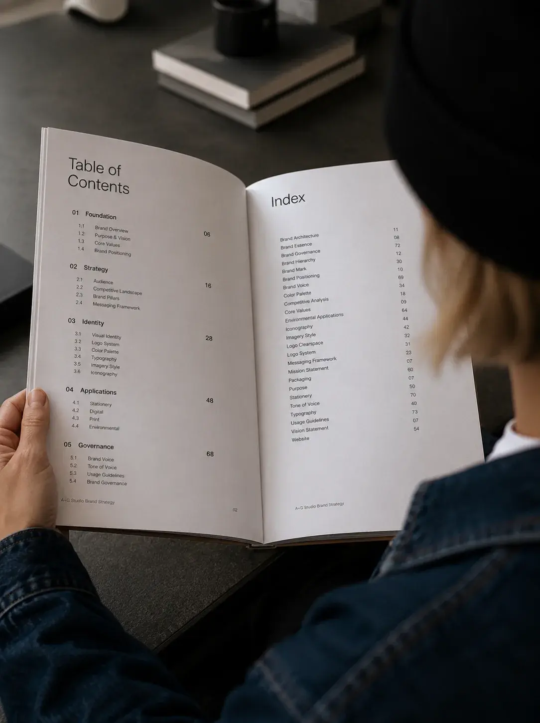 Directrice artistique – lecture charte graphique, table des matières