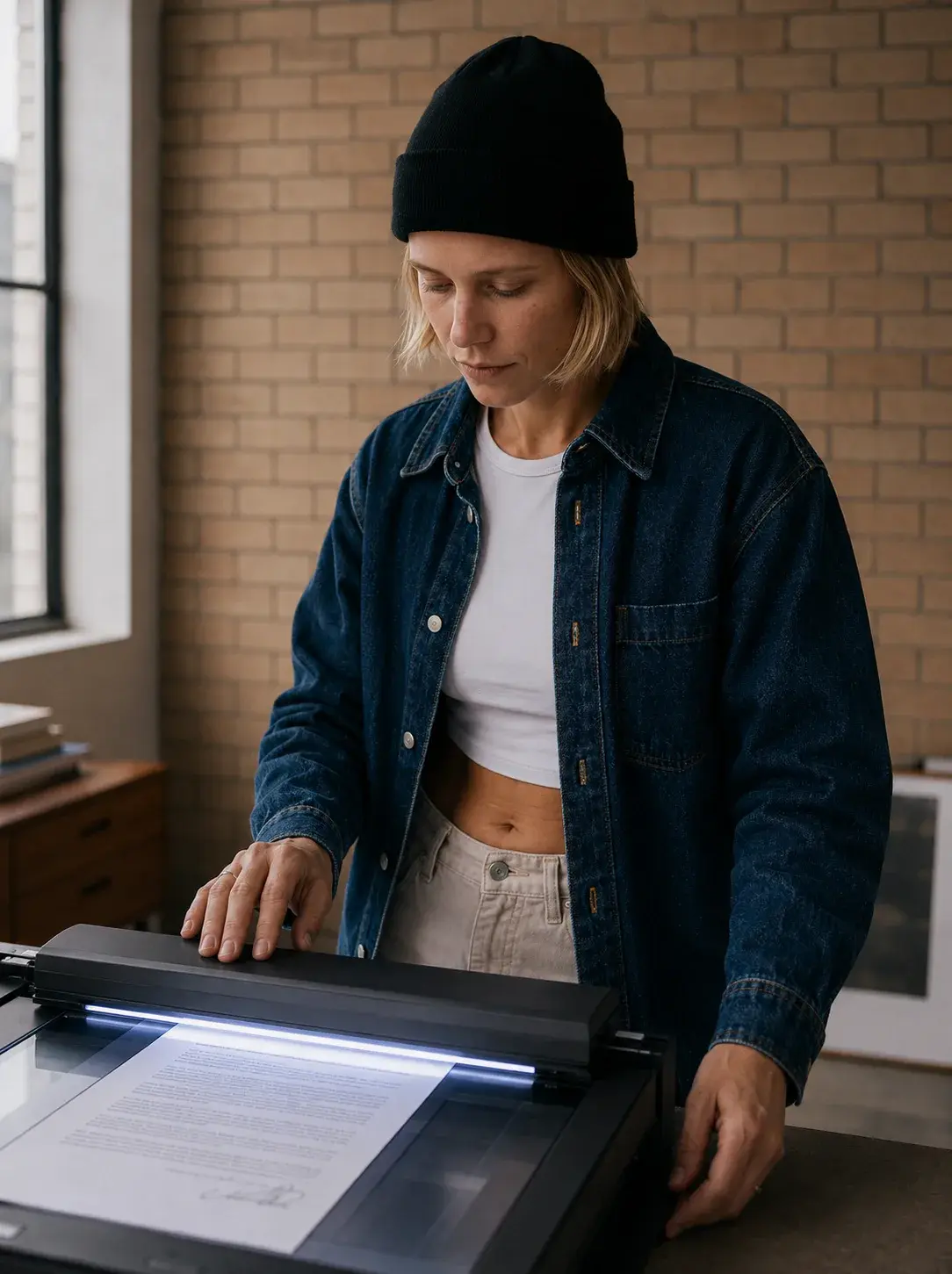 Directrice artistique – scanner à plat, numérisation, studio brique