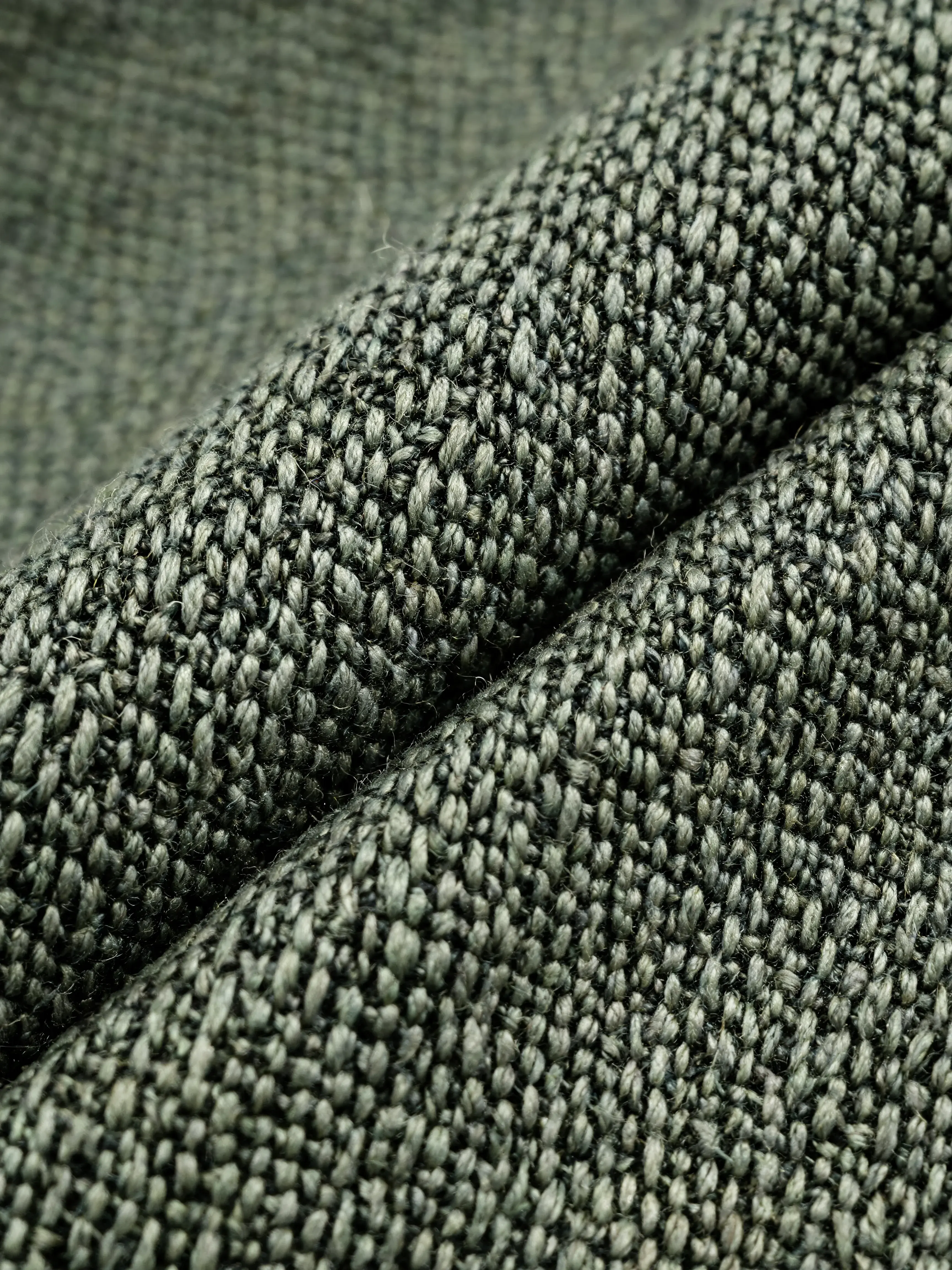 Gros plan texture tissu tissé vert militaire