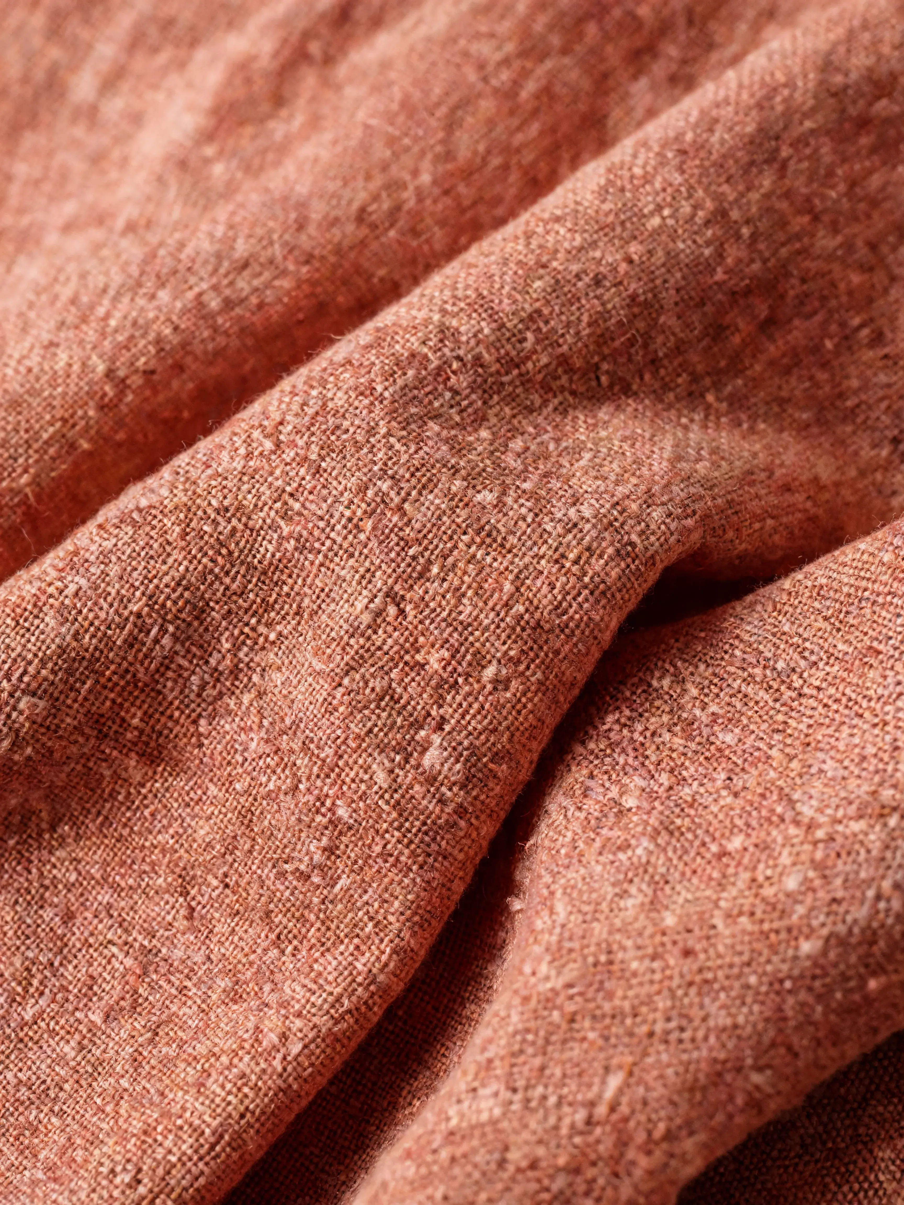 Gros plan texture tricot terracotta