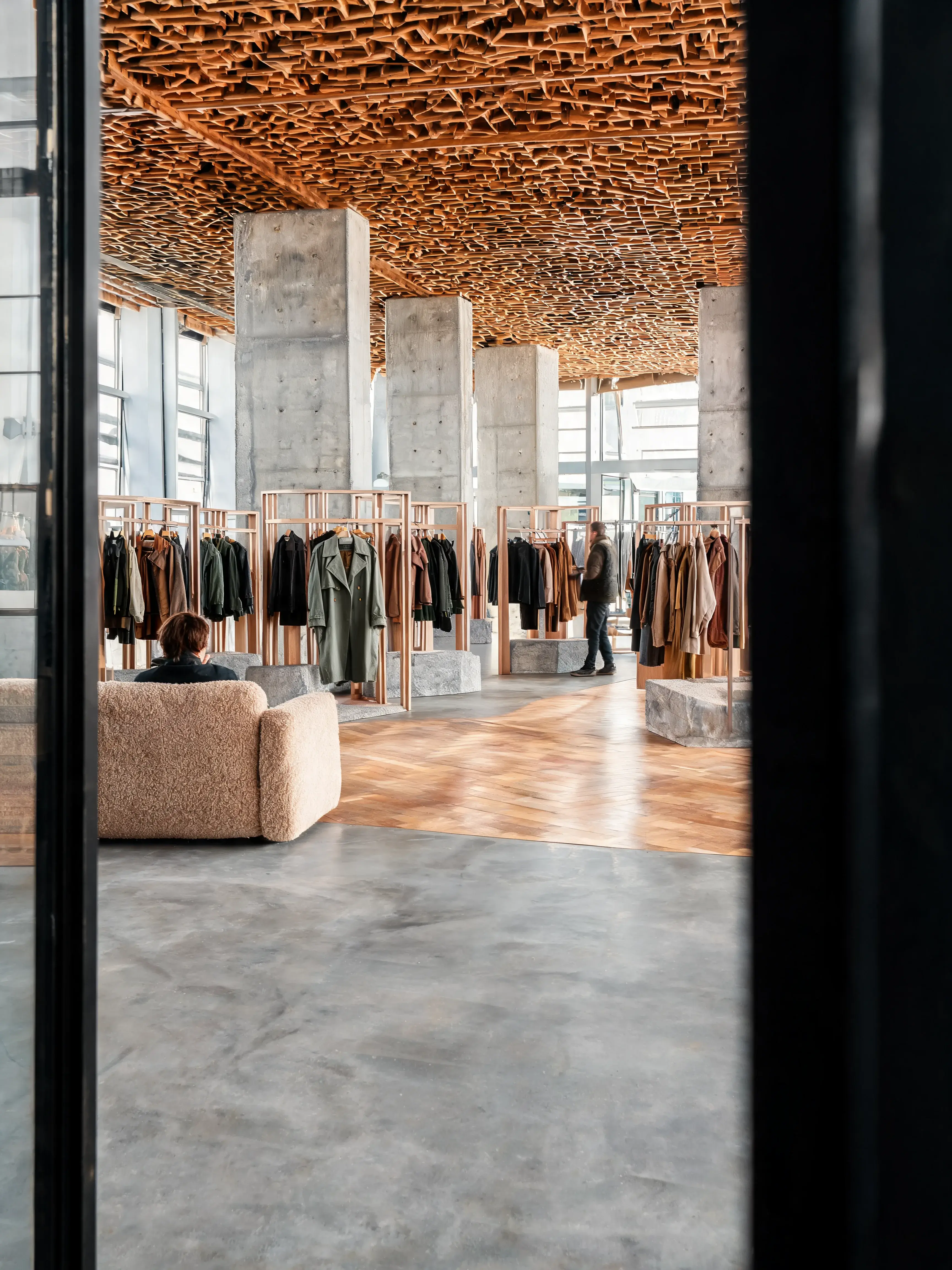 Vue ensemble boutique haut de gamme