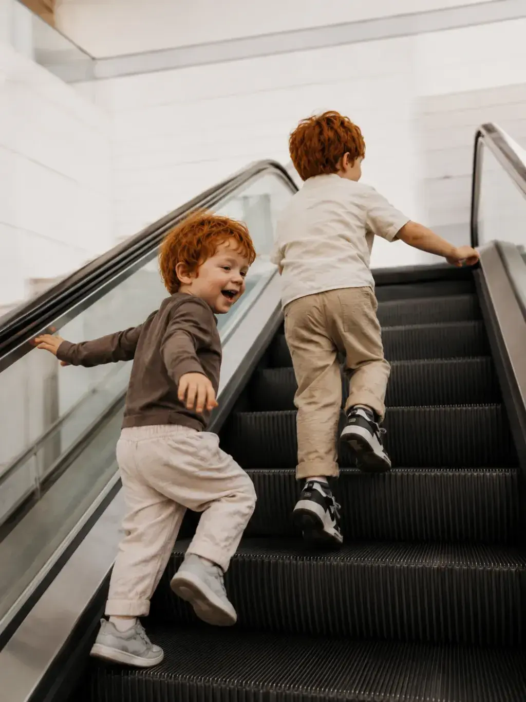 Course sur l'escalator