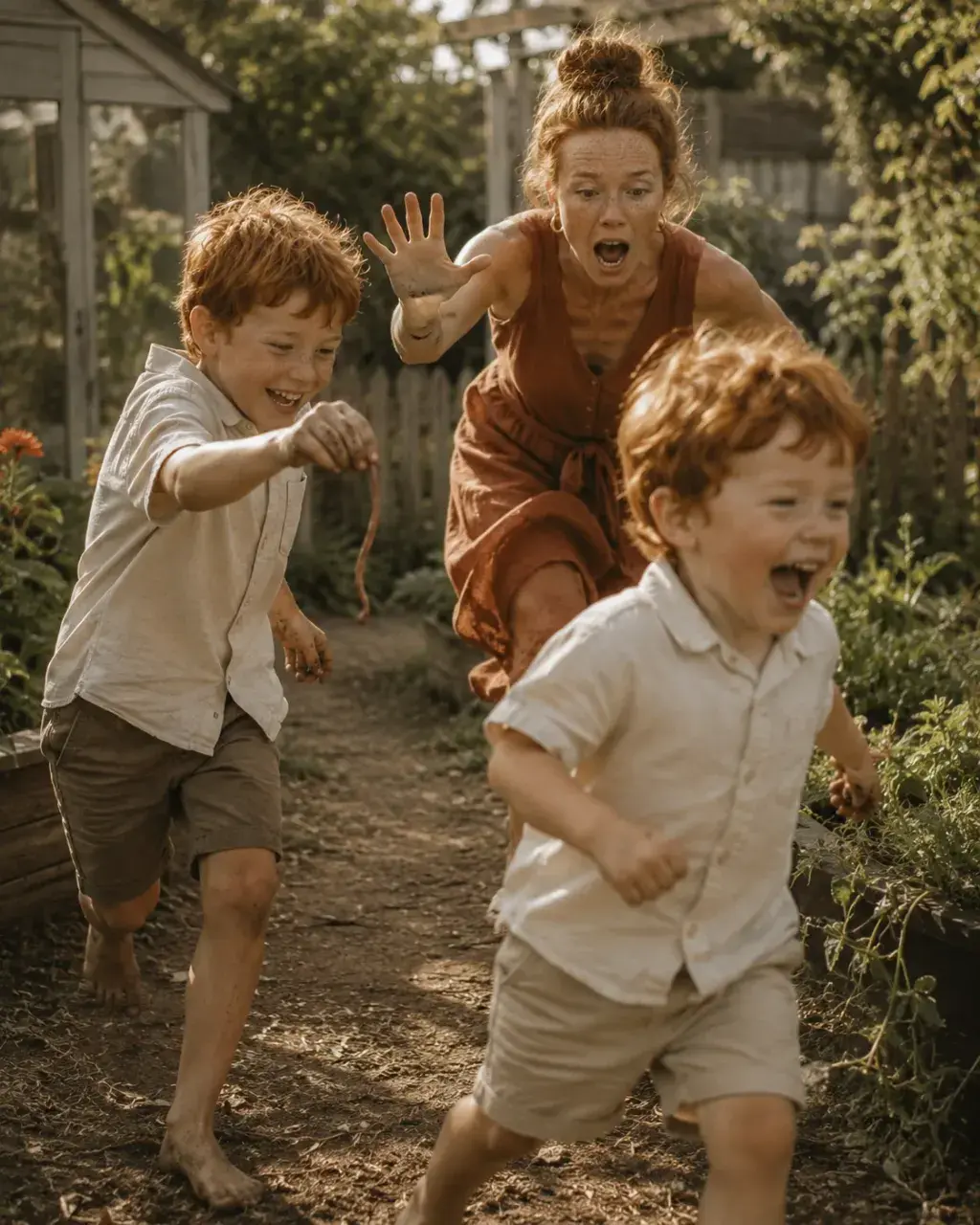 Chasse improvisée au jardin